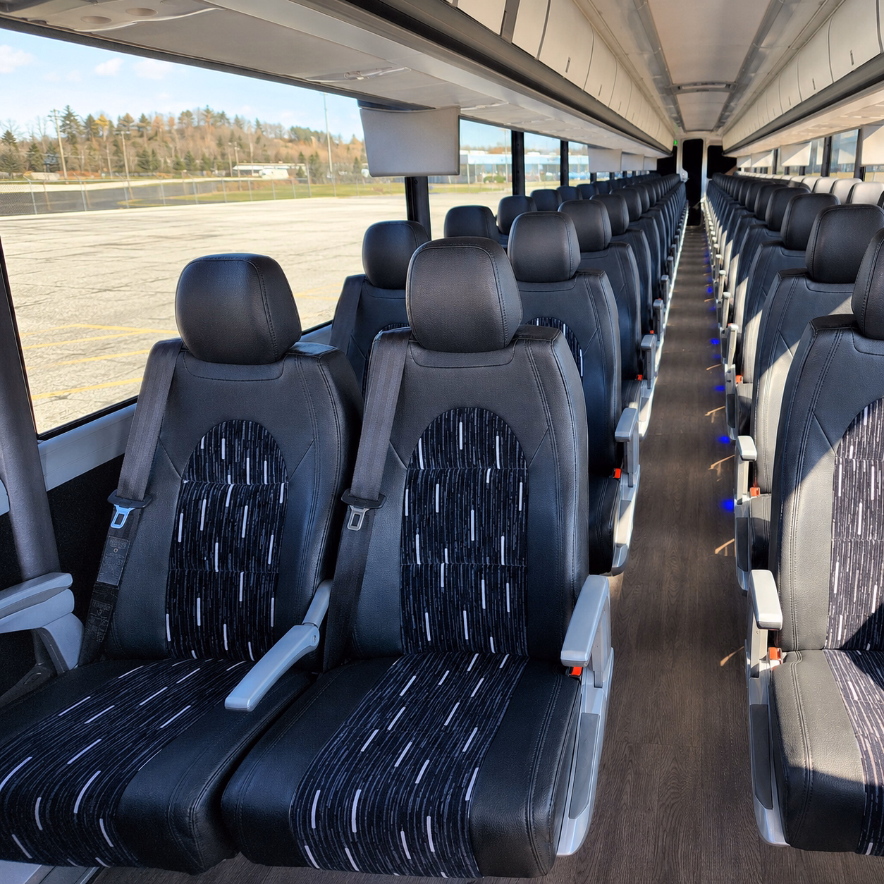lakeville charter bus interior